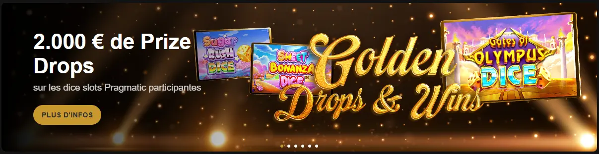 2.000 € de Prize Drops sur les dice slots Pragmatic participantes GOLDEN VEGAS